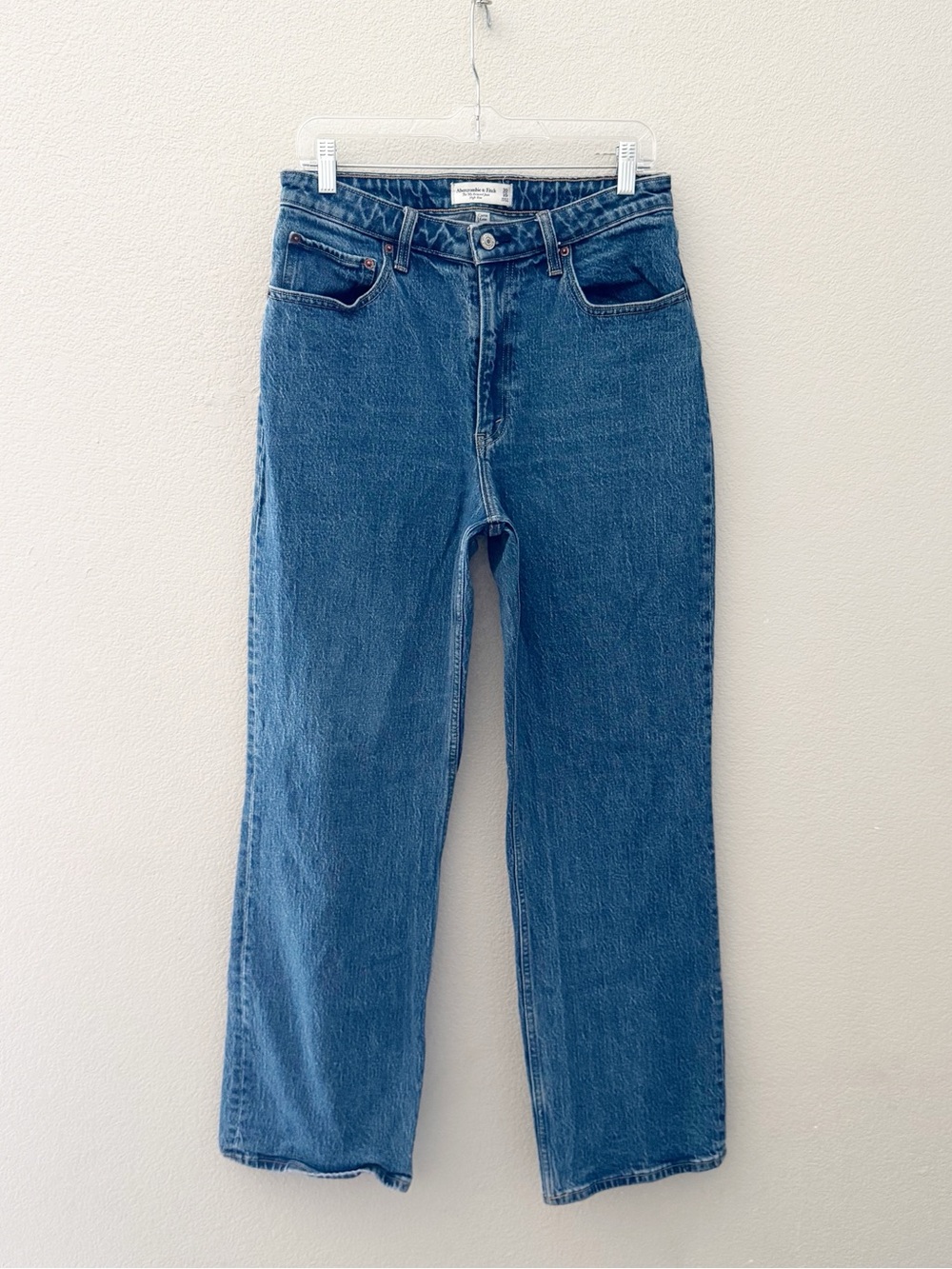 Abercrombie & Fitch 90's Relaxed Jeans Curve Love 30 Straight Classic Minimal - Picture 3 of 10
